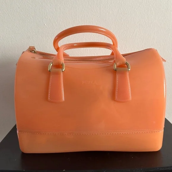 NWOT Orange Jelly Satchel - Picture 4 of 10